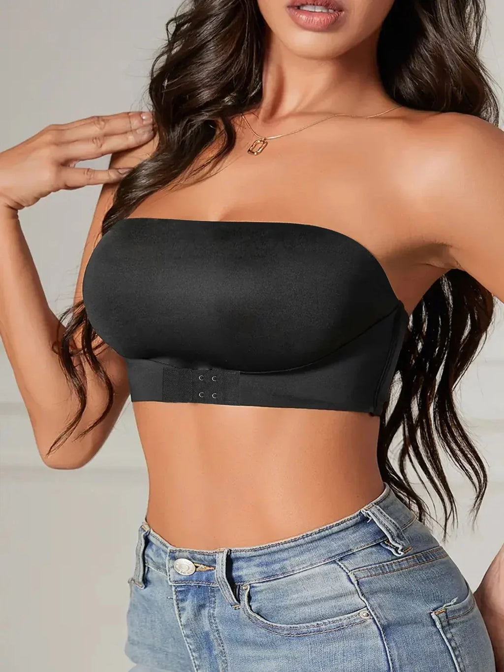 DivineCurve™ Seamless Front-Button Strapless Bra