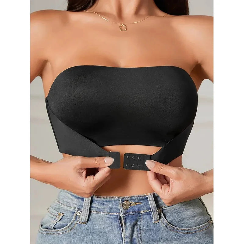 DivineCurve™ Seamless Front-Button Strapless Bra